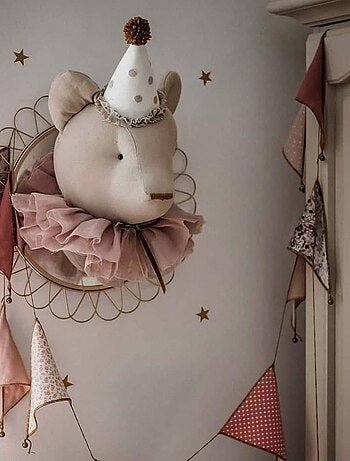 Decorazione da parete in lino per cameretta orso | SEVIRA KIDS
