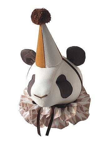 Decorazione da parete in lino per cameretta panda | sevira kids | sevira kids