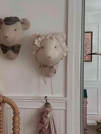 Decorazione da parete in lino per cameretta topolino | sevira kids | sevira kids