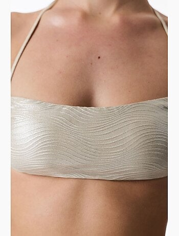 Deja top bikini bandeau glitter penti