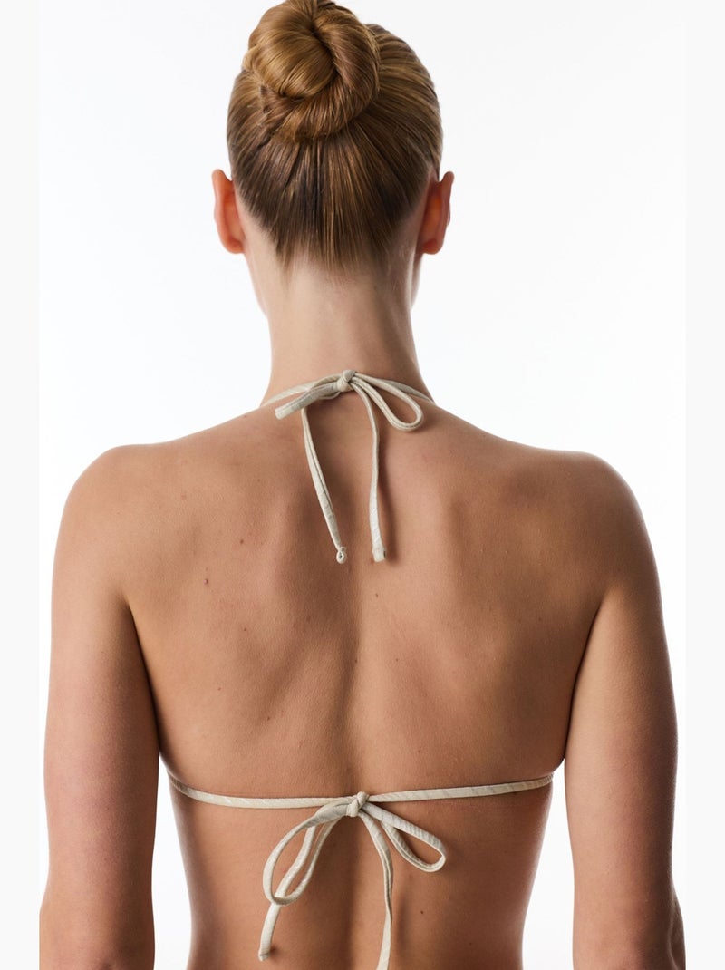 Deja top bikini bandeau glitter penti Crema - Kiabi