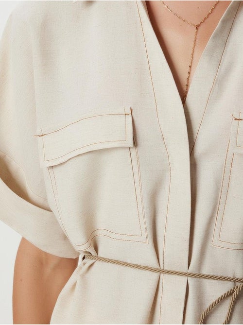 Deliziosa camicia ampia con coulisse e dettaglio di rilegatura istanbul - Kiabi Deliziosa camicia ampia con coulisse e dettaglio di rilegatura istanbul - Kiabi
