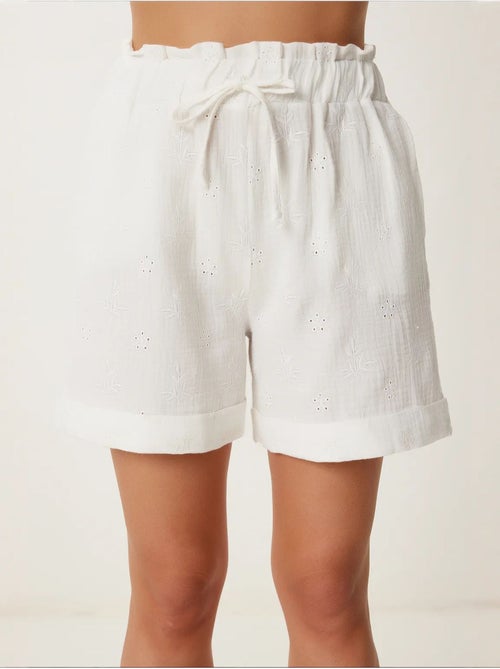 Deliziosi mini shorts a vita alta con coulisse e dettaglio di rilegatura istanbul - Kiabi Deliziosi mini shorts a vita alta con coulisse e dettaglio di rilegatura istanbul - Kiabi