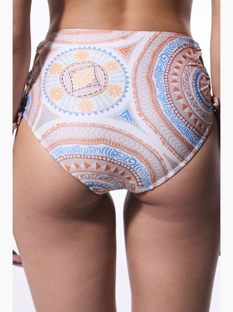 Della high fashion slip bikini a vita alta penti Bianco Arancio Blu - Kiabi