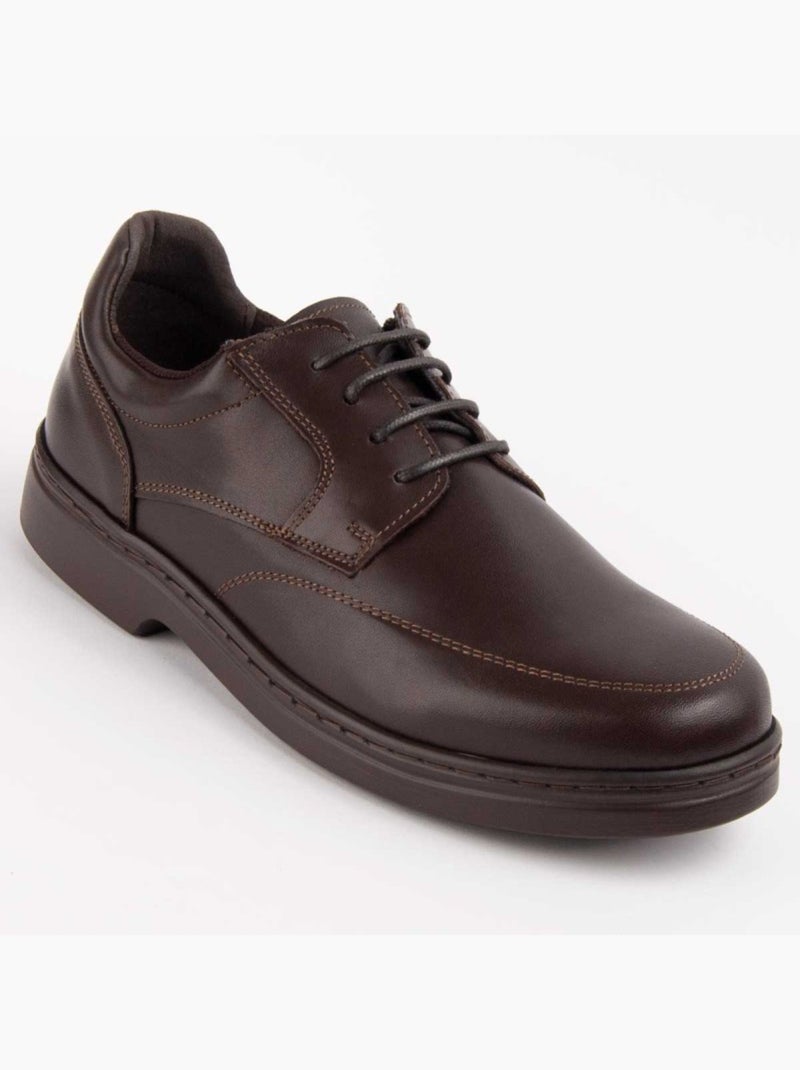 Derby & Richelieu Pelle Naturale Purapiel Marrone - Kiabi