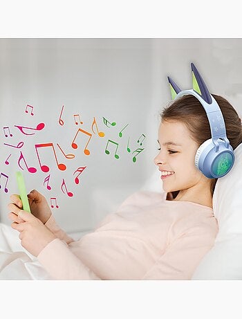 Design 3D Bluey Cuffie Bluetooth® e Wired pieghevoli con limitazione sicura del volume