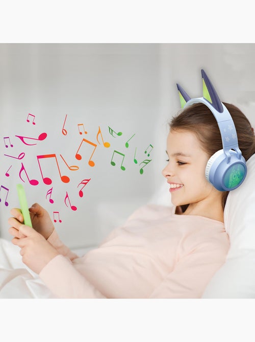 Design 3D Bluey Cuffie Bluetooth® e Wired pieghevoli con limitazione sicura del volume - Kiabi