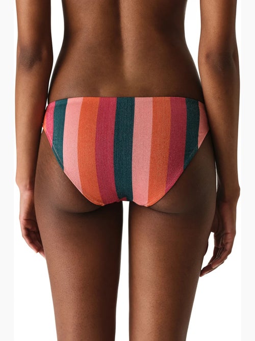 Devin slip bikini a righe con filo metallico e vita media penti - Kiabi