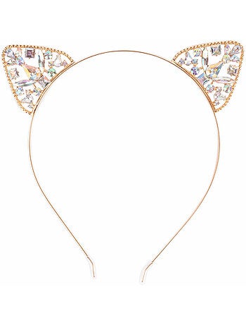 Diadema cerchietto con orecchie da gatto per costume da principessa - Great Pretenders