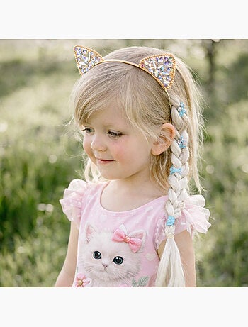 Diadema cerchietto con orecchie da gatto per costume da principessa - Great Pretenders