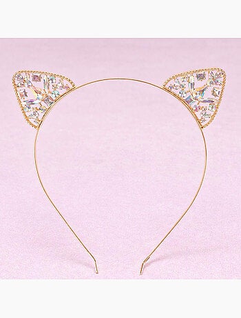 Diadema cerchietto con orecchie da gatto per costume da principessa - Great Pretenders