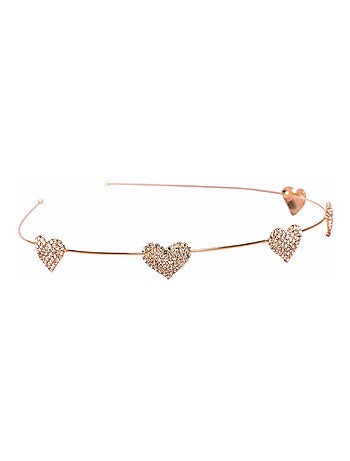 Diadema fascia per bambini cuori strass | Great Pretenders