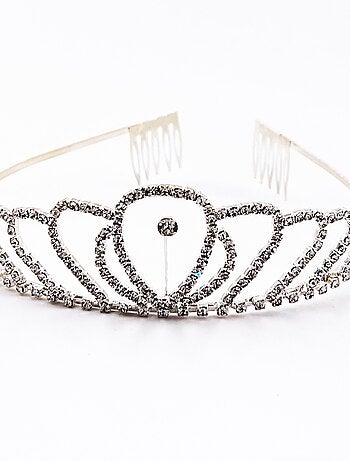 Diadema perla argentata costume principessa bambina | Labay