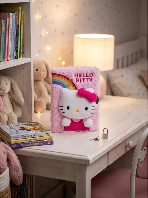 Diario peluche 3d a5 con lucchetto hello kitty sanrio - Kiabi Diario peluche 3d a5 con lucchetto hello kitty sanrio - Kiabi