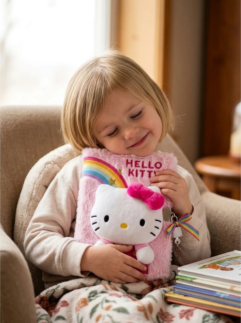 Diario peluche 3d a5 con lucchetto hello kitty sanrio Bianco - Kiabi
