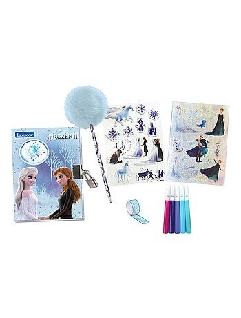 Diario segreto elettronico Frozen con luce e accessori (adesivi, penna, penna a colori)