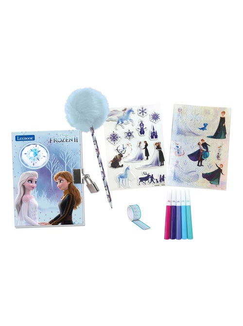 Diario segreto elettronico Frozen con luce e accessori (adesivi, penna, penna a colori) - Kiabi