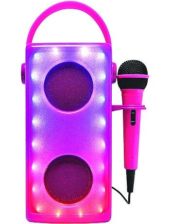 Diffusore Bluetooth® luminoso rosa con microfono