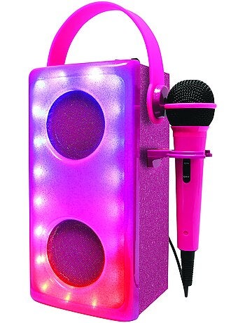 Diffusore Bluetooth® luminoso rosa con microfono