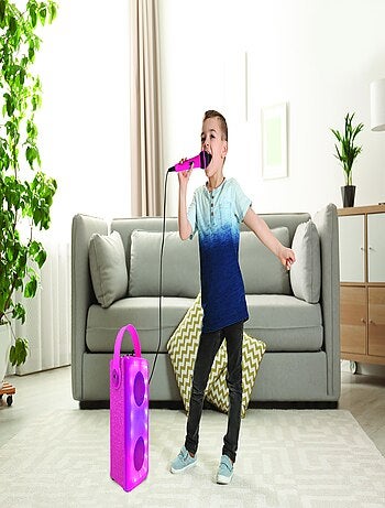 Diffusore Bluetooth® luminoso rosa con microfono
