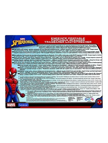 Diffusore portatile Bluetooth® SpiderMan con finitura in tessuto