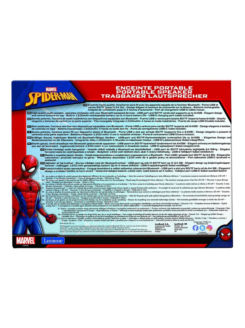 Diffusore portatile Bluetooth® SpiderMan con finitura in tessuto Blu - Kiabi