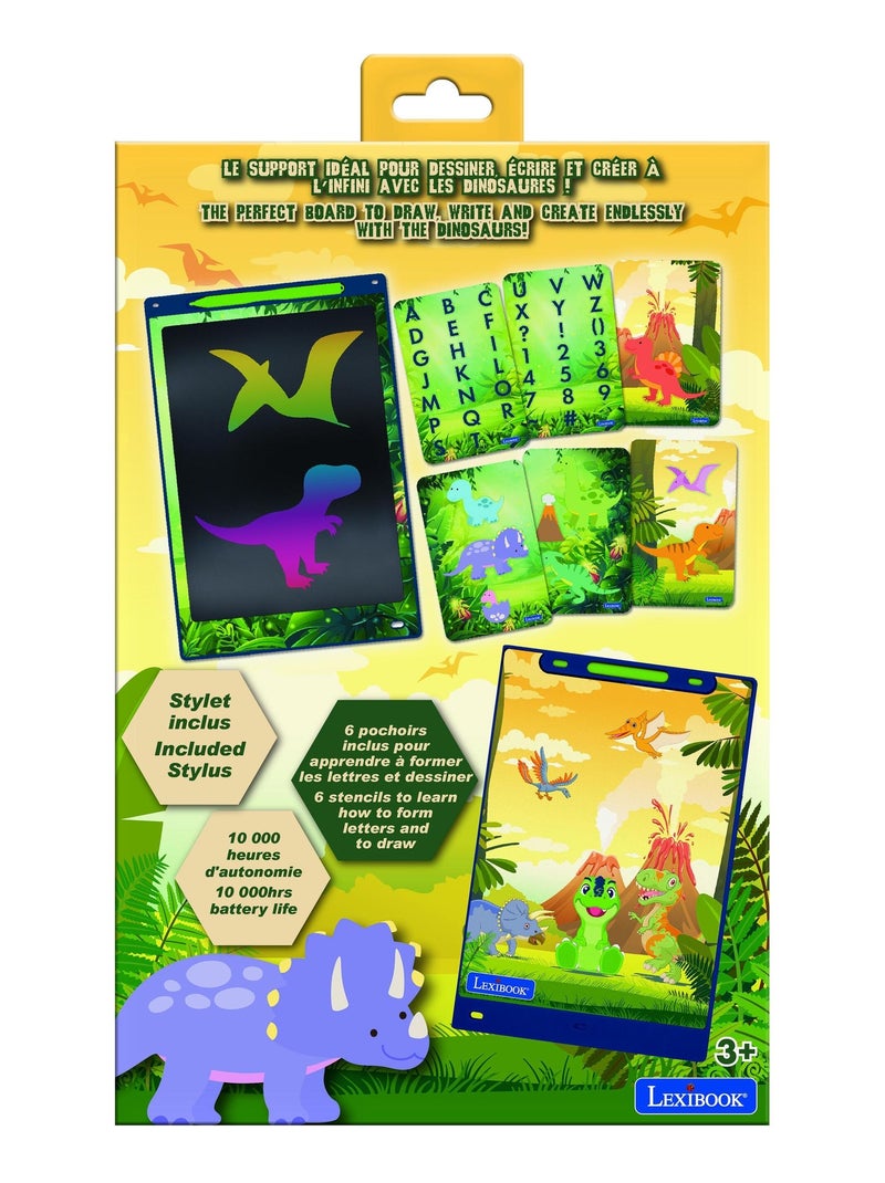 Dinosauro 11'' multicolore Tavoletta da disegno Eink con stencil N/D - Kiabi