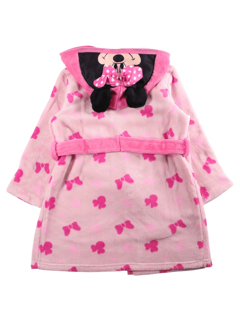 Disney - accappatoio stampato con cappuccio con orecchie e cintura Rosa - Kiabi