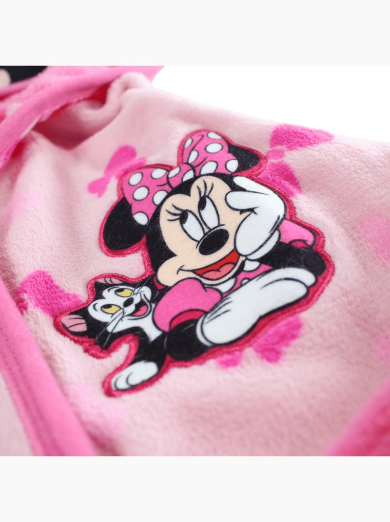 Disney - accappatoio stampato con cappuccio con orecchie e cintura Rosa - Kiabi