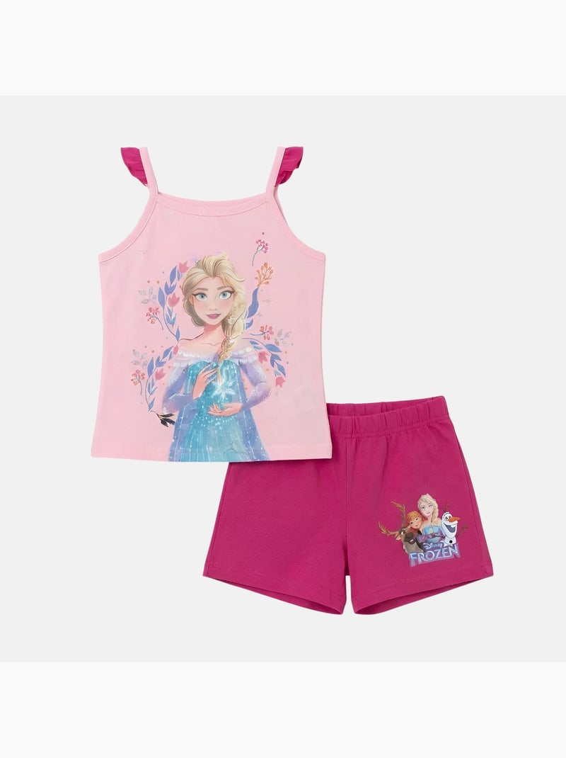Disney - Completo bambina canotta e pantaloncini Rosa - Kiabi