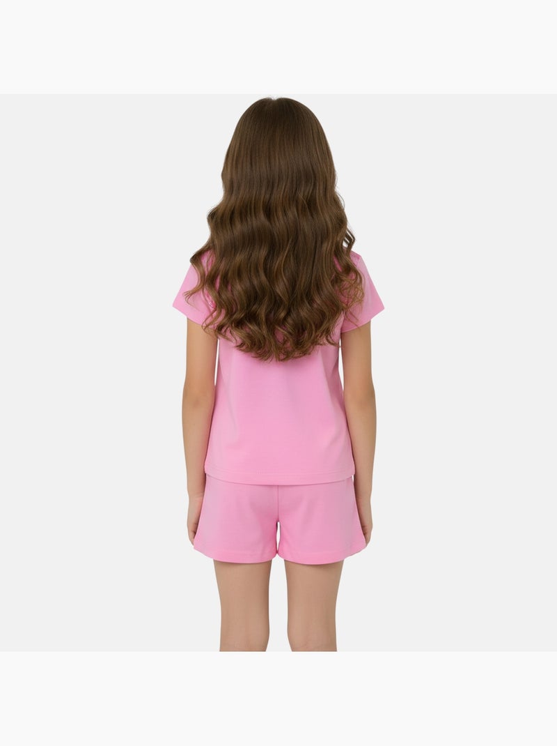 Disney - Completo bambina T-shirt a maniche corte e pantaloncini Rosa - Kiabi