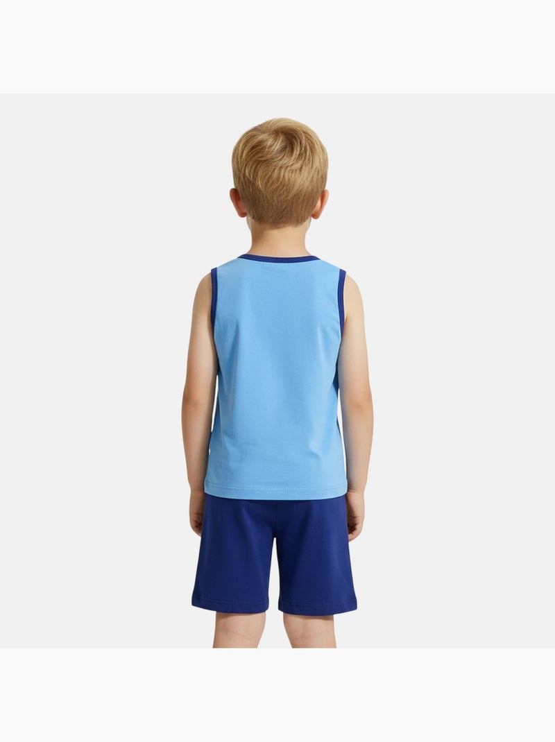 Disney - Completo bambino T-Shirt senza maniche e pantaloncini Blu marino - Kiabi