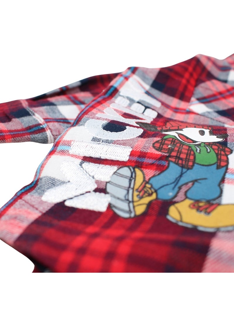 Disney - Completo camicia e pantaloni bebè bambino Rosso - Kiabi