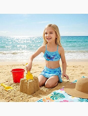 Disney - Completo da bagno bambina composto da top e gonna da bagno