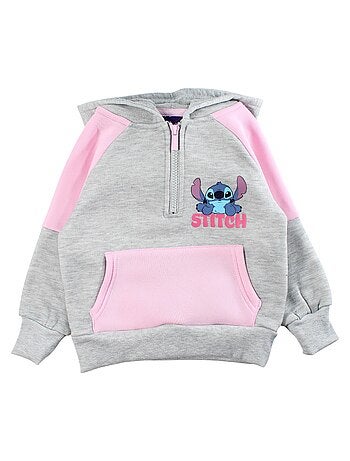 Disney - Completo felpa con cappuccio e pantaloni tuta Lilo & Stitch bambina