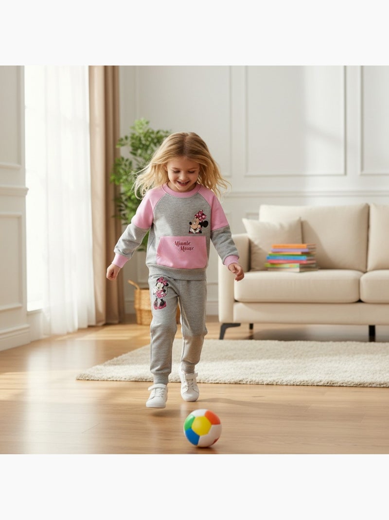 Disney - Completo felpa e pantaloni tuta bambina Grigio - Kiabi