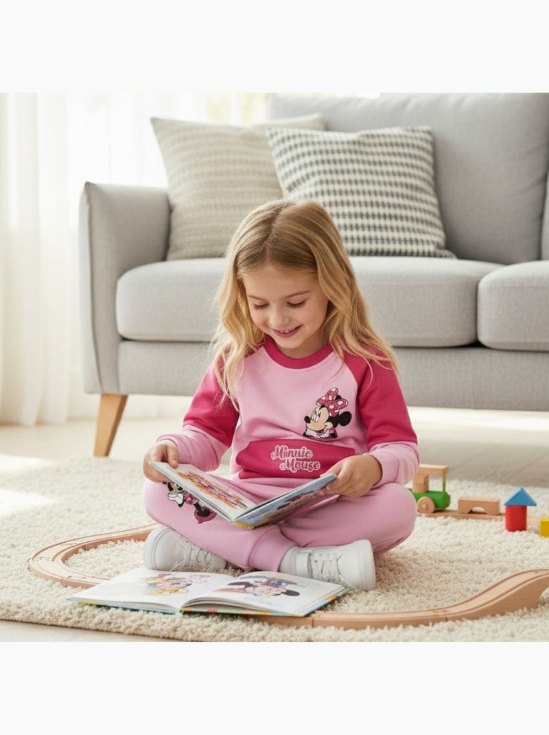 Disney - Completo felpa e pantaloni tuta bambina Rosa - Kiabi