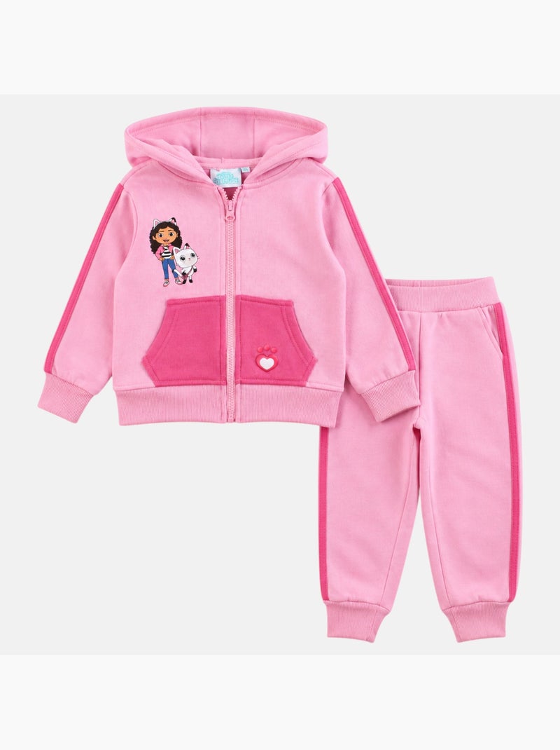 Disney - Completo giacca con cappuccio e pantaloni tuta bambina Rosa chiaro - Kiabi