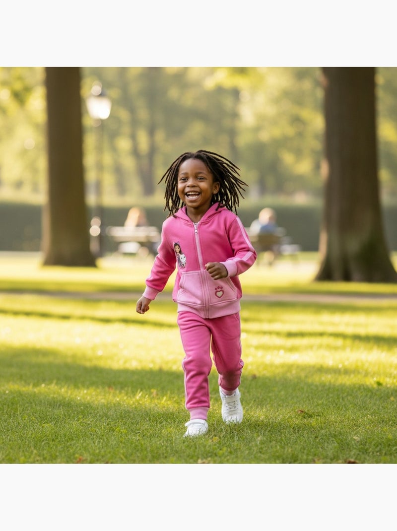 Disney - Completo giacca con cappuccio e pantaloni tuta bambina Rosa - Kiabi