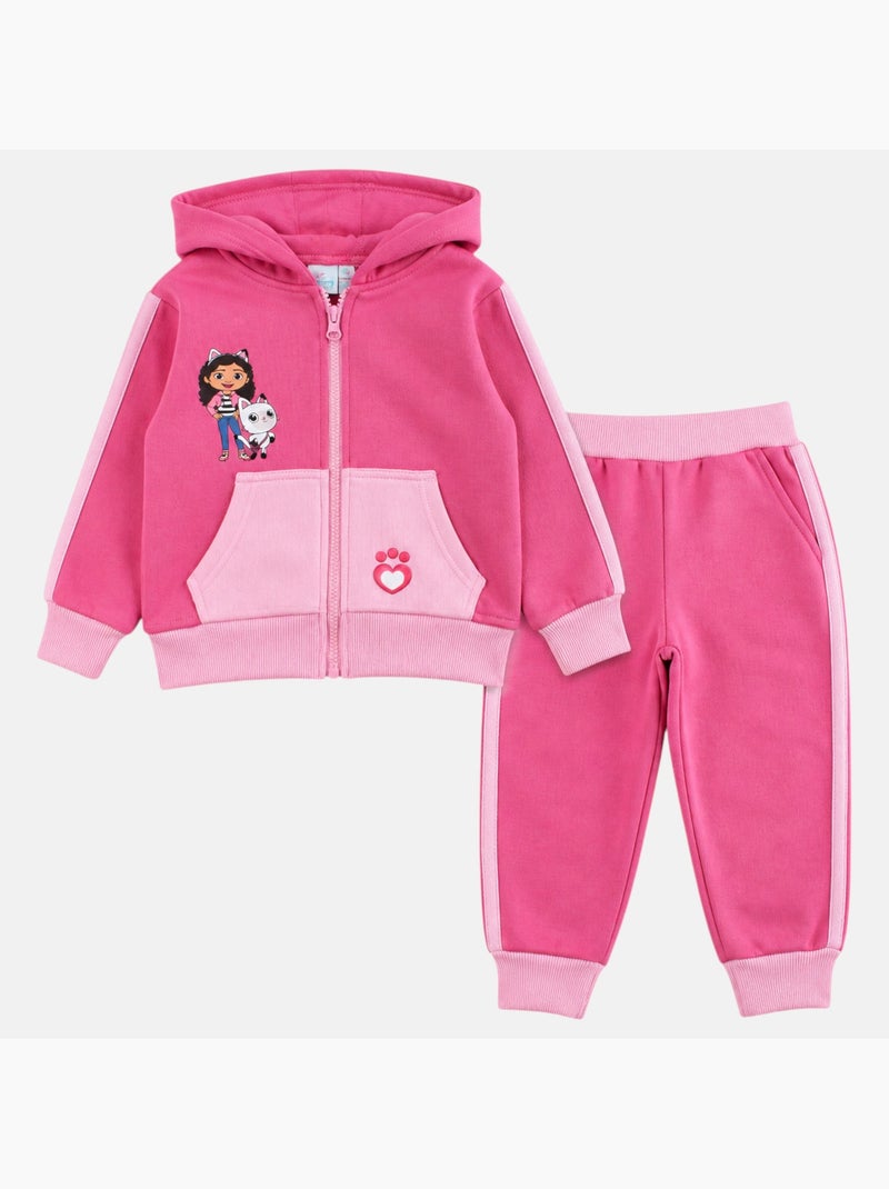 Disney - Completo giacca con cappuccio e pantaloni tuta bambina Rosa - Kiabi
