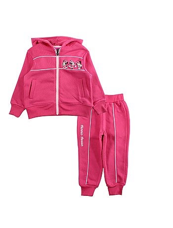 Disney - Completo giacca con cappuccio e pantaloni tuta Minnie bambina