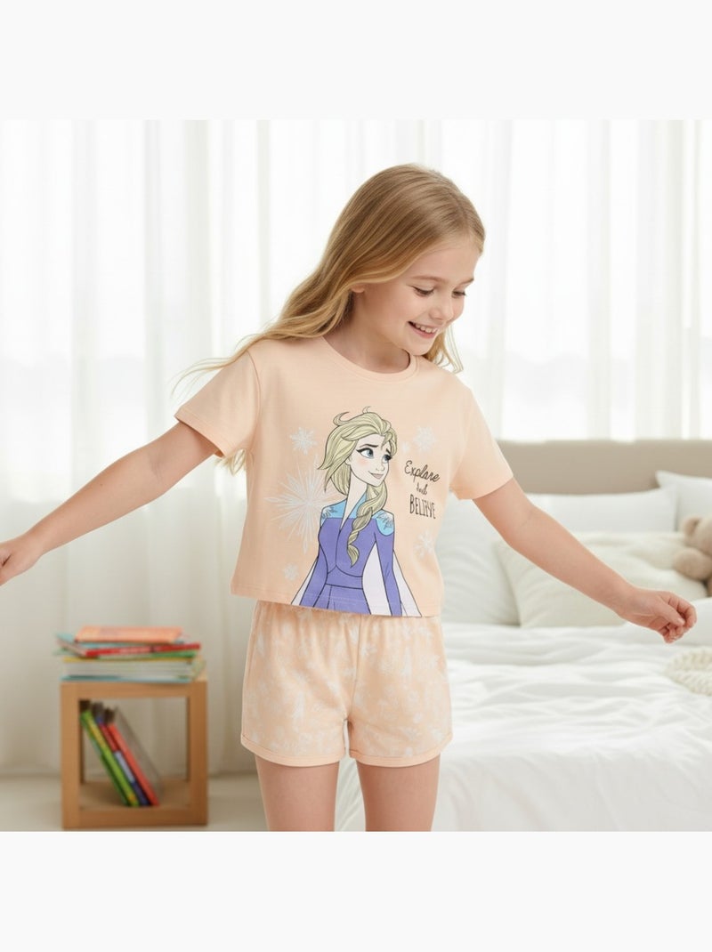 Disney - Completo maglietta e short bambina Arancione - Kiabi