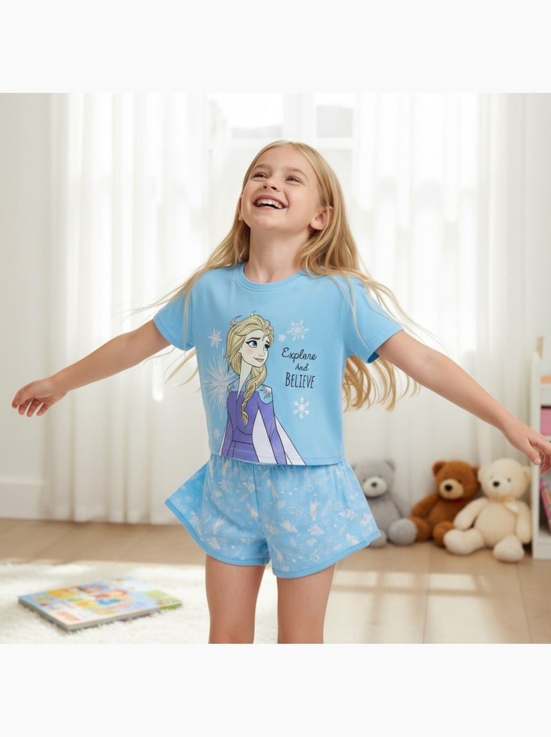 Disney - Completo maglietta e short bambina Blu - Kiabi