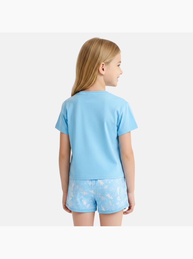 Disney - Completo maglietta e short bambina Blu - Kiabi