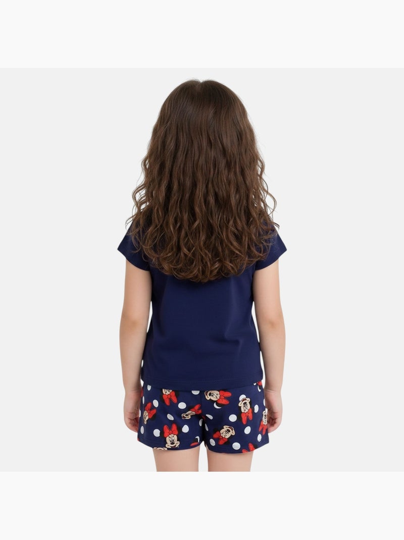 Disney - Completo maglietta e short bambina Blu marino - Kiabi