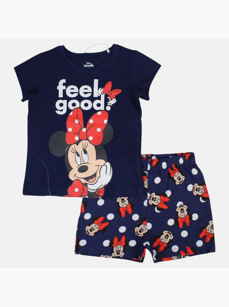 Disney - Completo maglietta e short bambina Blu marino - Kiabi