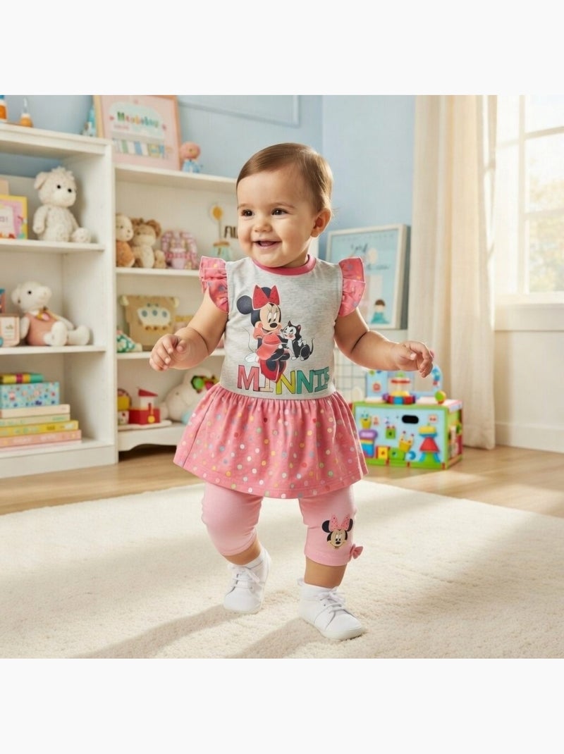 Disney - Completo t-shirt e leggings bebè bambina Rosa - Kiabi
