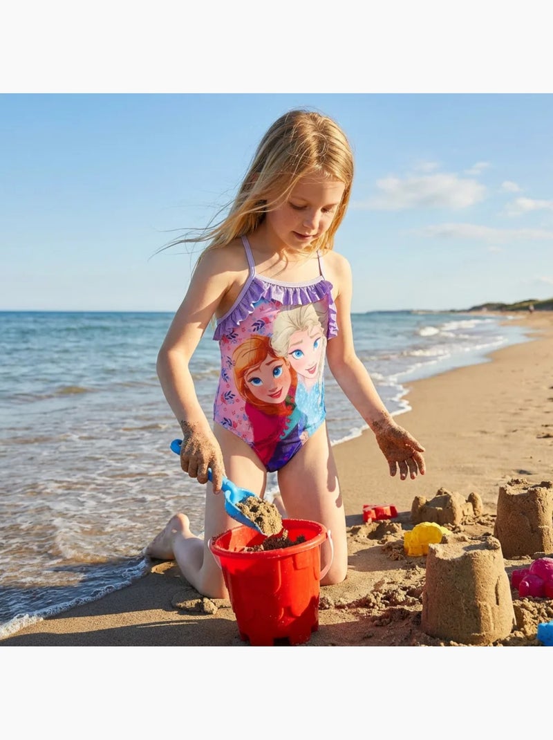 Disney - Costume da bagno bambina intero con pareo gonna coordinato Malva - Kiabi