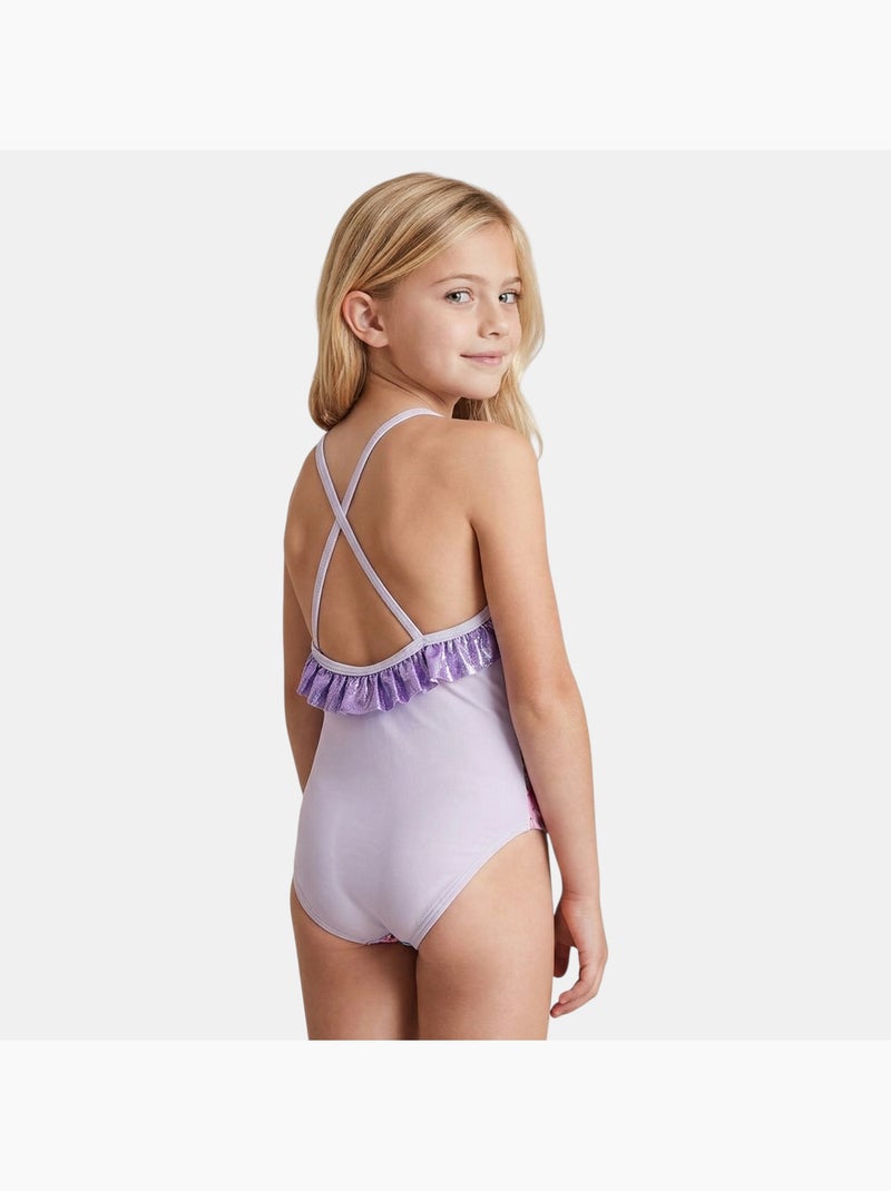 Disney - Costume da bagno bambina intero con pareo gonna coordinato Malva - Kiabi