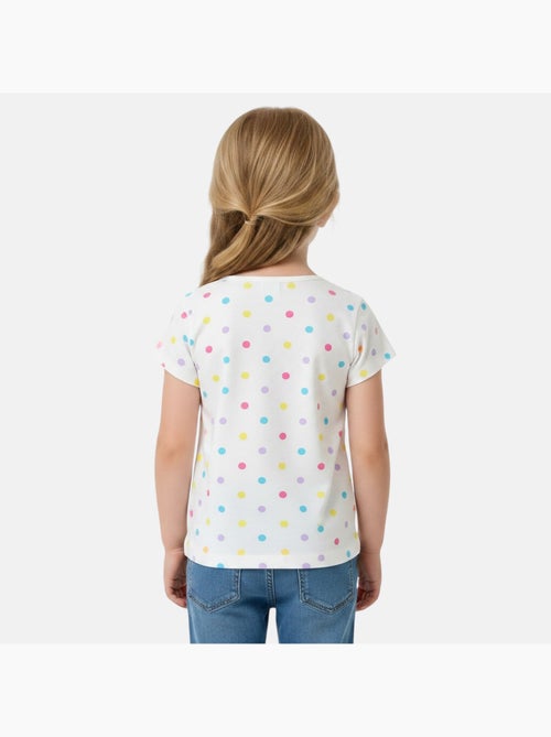 Disney - maglietta a maniche corte con stampa a pois, collo rotondo - Kiabi Disney - maglietta a maniche corte con stampa a pois, collo rotondo - Kiabi